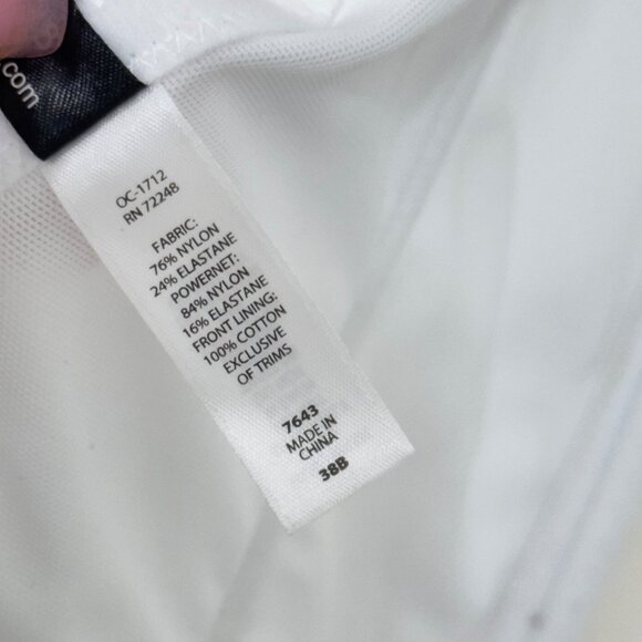 Felina Strapless Sweetheart Neckline Bustier Bra 38B White Nylon/Spandex - Picture 4 of 10